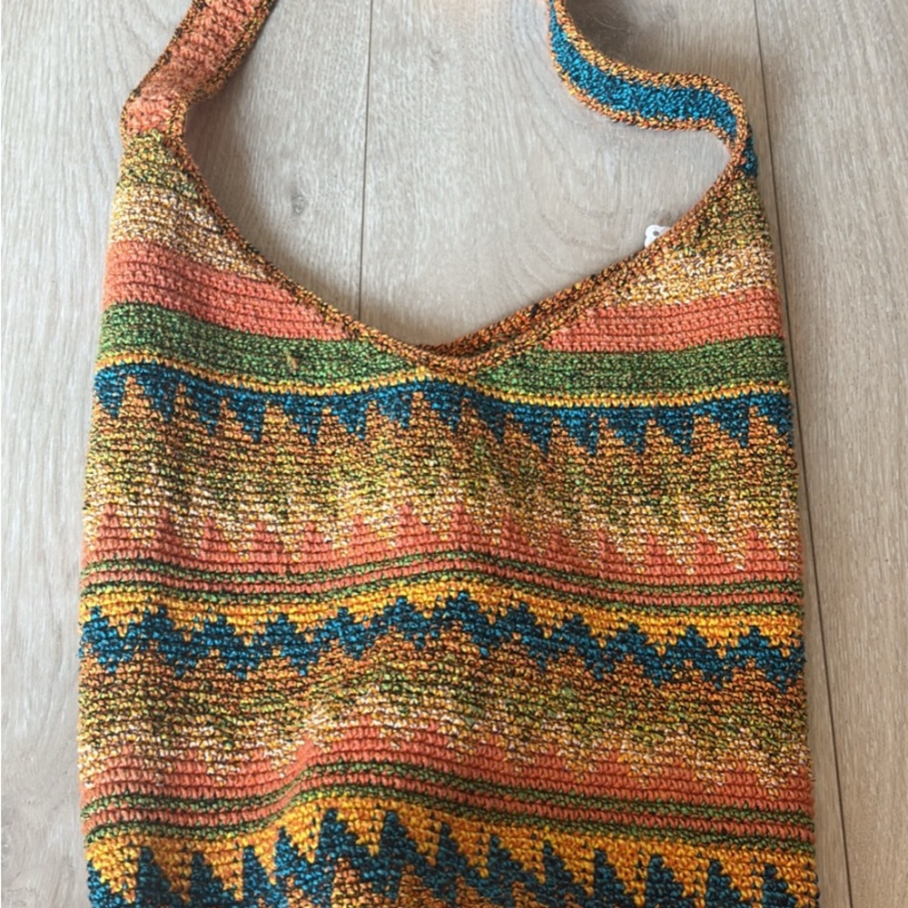 Woven Sack Bag Handmade Colorful